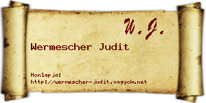 Wermescher Judit névjegykártya
